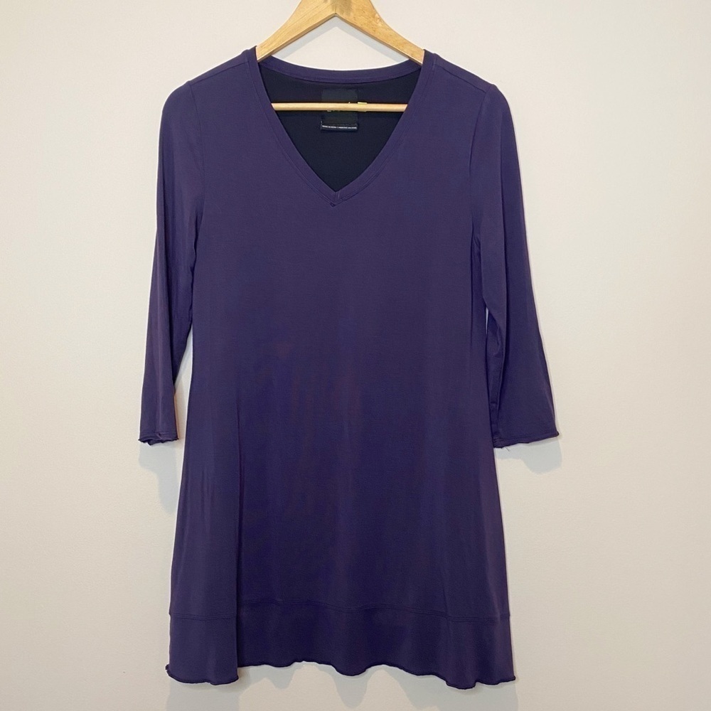 Lysse Long Sleeve Shapewear‎ Layered Purple Top S